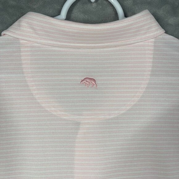 Onward Reserve Performance Stretch Polo Mens XXL 2XL Pink Striped Shirt - Picture 6 of 7